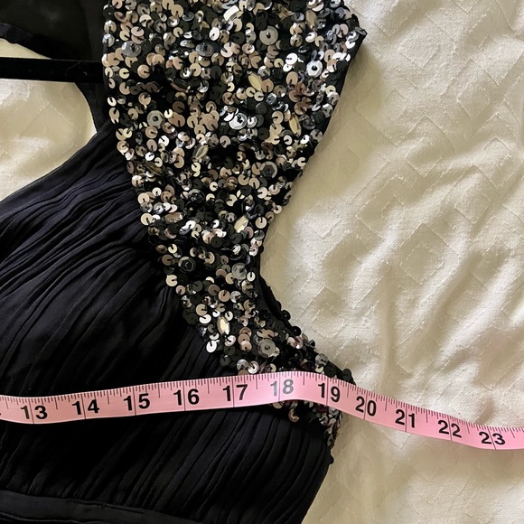 {Scala} Silk & Sequin Evening Cocktail Mini Dress - Picture 10 of 11